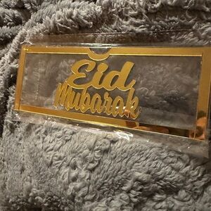 Gold Eid Mubarak Sign